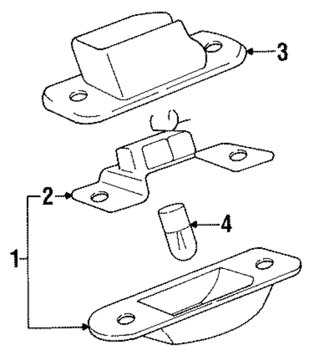 443943021A - Electrical: License Lamp for Audi Image