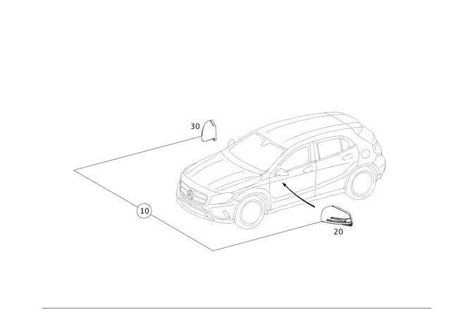 1178110200 - Mirror: Cover, Mirror Housing for Mercedes-Benz: CLA250, GLA250 Image