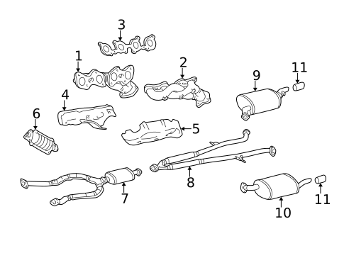 Exhaust Manifold for 1998 Lexus GS400 #0