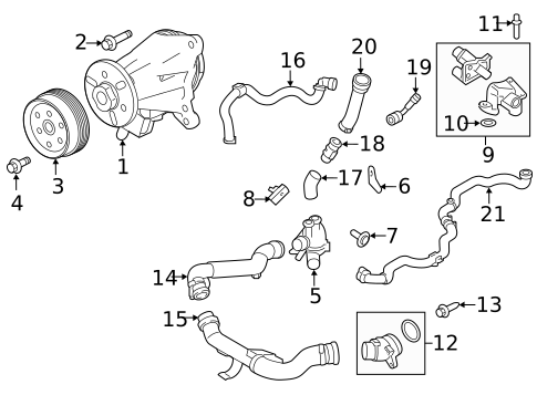 Water Pump for 2019 Land Rover Range Rover #0