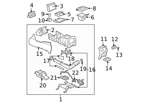 Console for 2003 Chevrolet Avalanche 2500 #0