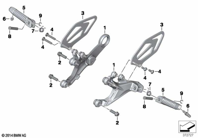 46718559066 - : Footpeg Plate Right       for BMW-Motorrad Image