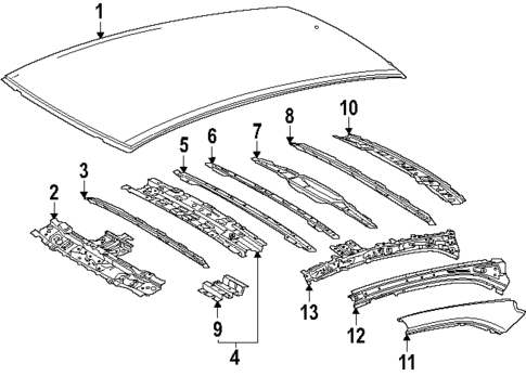 Roof & Components for 2025 Toyota Camry #1