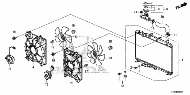 Radiator (Denso) for 2019 Honda HR-V #0