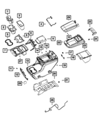 68541929AA - Interior Trim: Cup Holder Liner for Jeep: Grand Cherokee, Grand Cherokee L Image