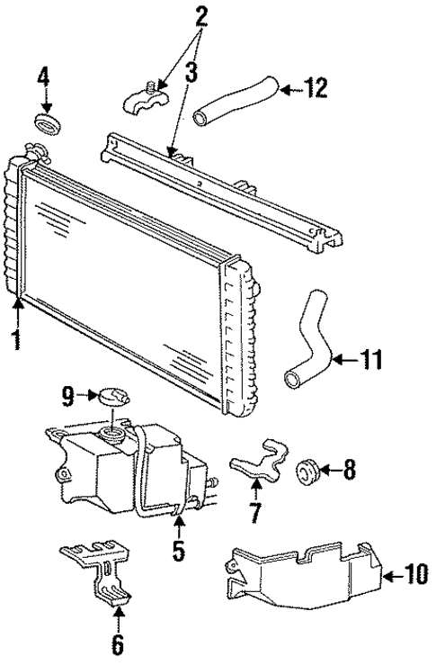Radiator & Components for 1992 Chevrolet Lumina #0