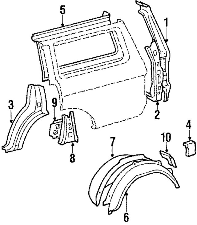 6164690A00 - : Stiffener Gusset for Toyota Image