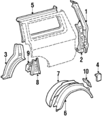 6103290A00 - Body: Gate Pillar for Toyota: Land Cruiser Image