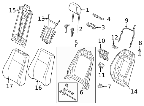 Front Seat Components for 2020 Audi S5 #3
