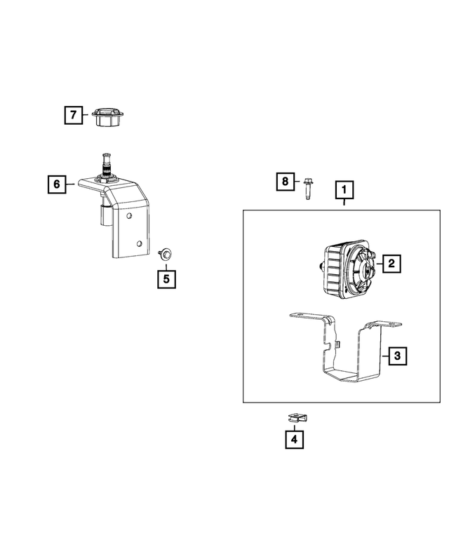 68195725AA - Electrical: Alarm Siren for Mopar Image