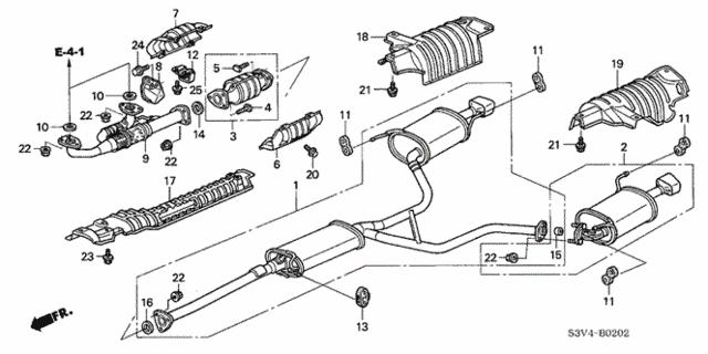 Exhaust Pipe (3) for 2005 Acura MDX #0