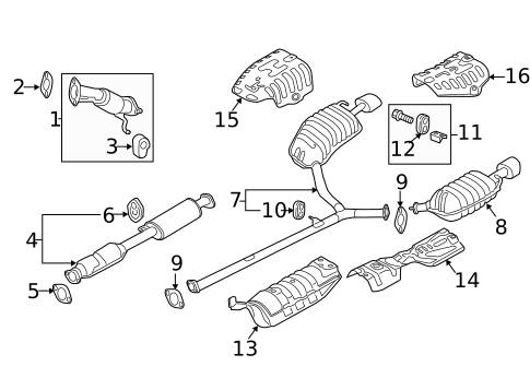 Exhaust Components for 2012 Hyundai Sonata #0