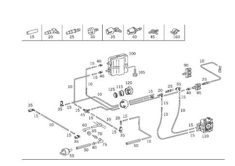 Engine Vacuum Connection and Light Range Regulator for 1999 Mercedes-Benz E430 #1