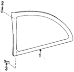 6271116500 - Body: Quarter Glass for Toyota: Tercel Image