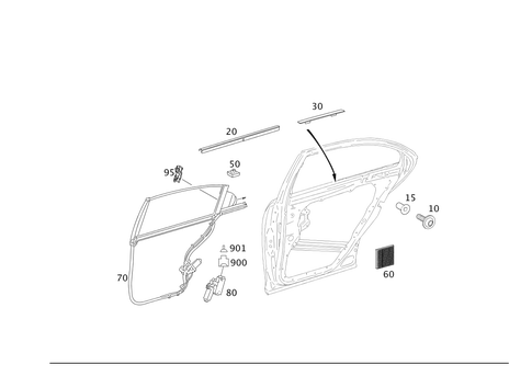 Roller Blind Slide Window for 2011 Mercedes-Benz S550 #0