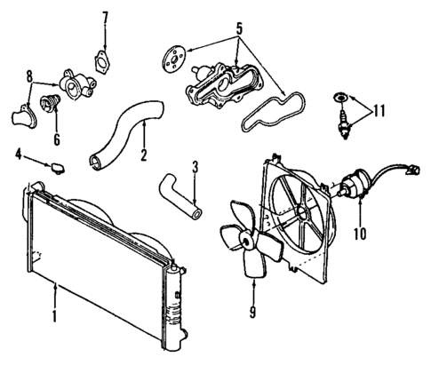 Cooling System for 1996 Ford Probe #0