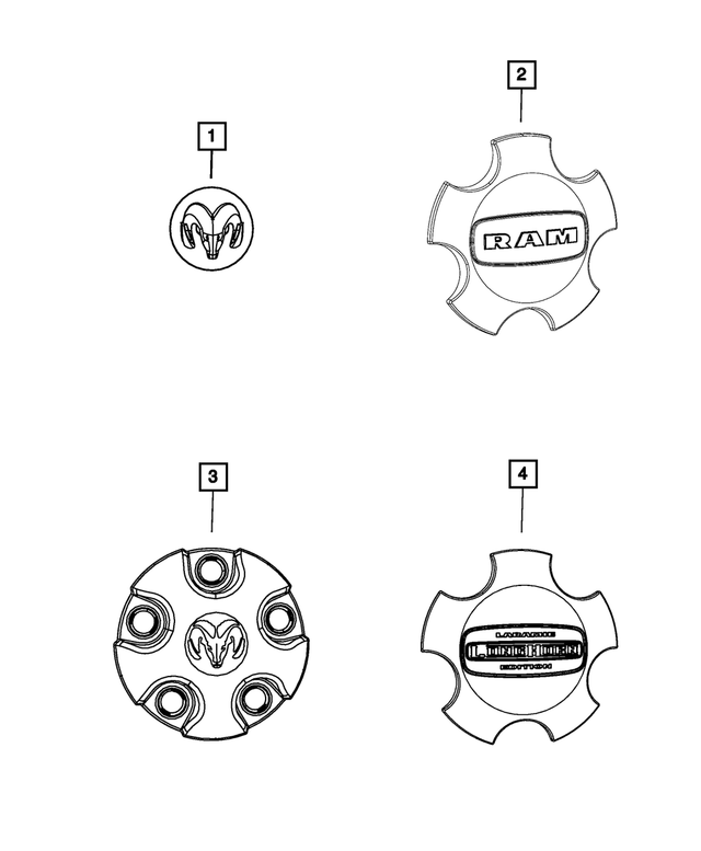 68171981AA - Wheels: Wheel Center Cap for Mopar Image