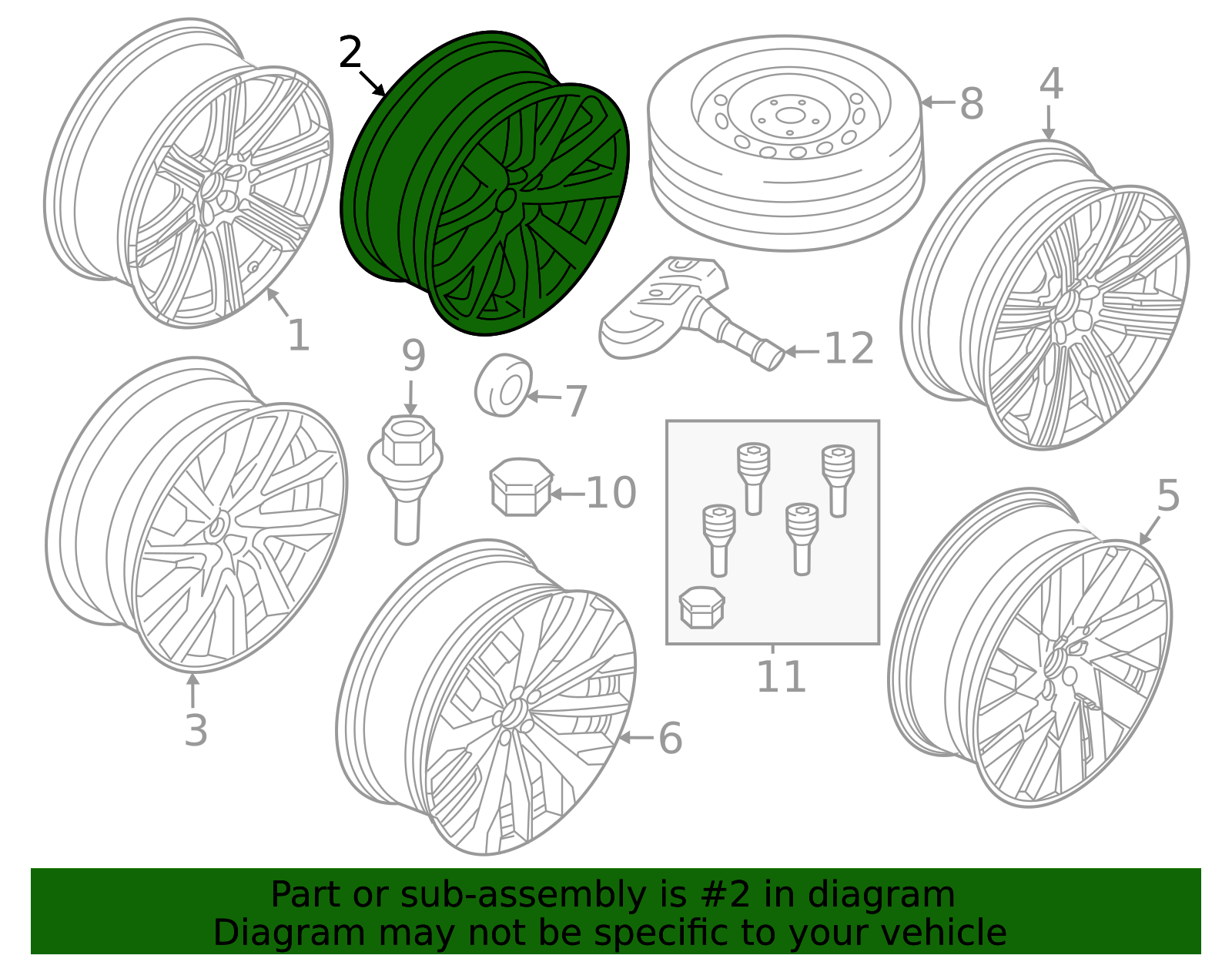 Genuine 21-Inch 10-Spoke Turbine Tinted Silver Diamond for 2016