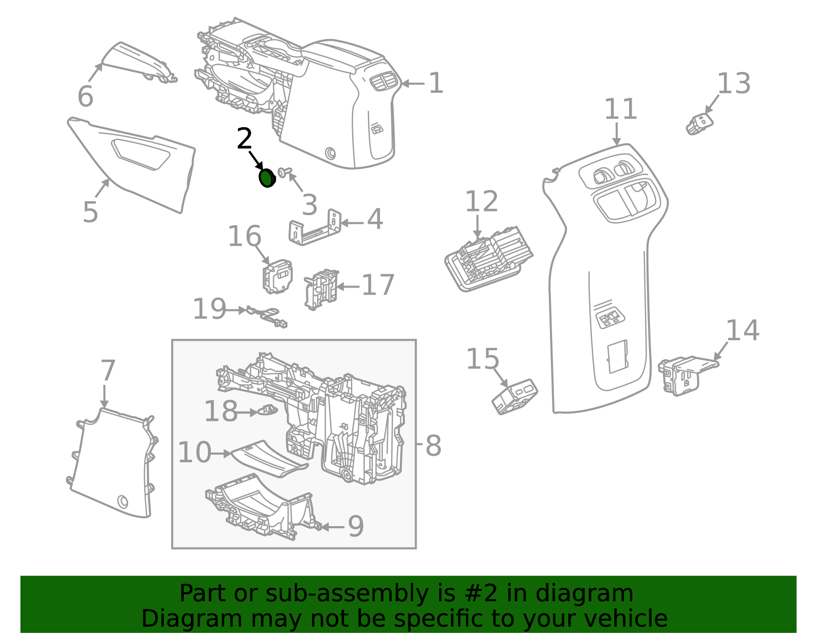 Center Console Hole Cover 84835552 | OEM Parts Online
