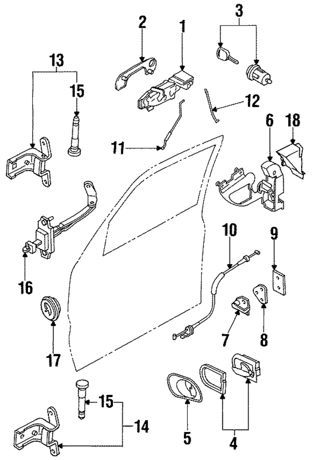 F5RZ5420967C - Body: Handle Bezel for Ford Image