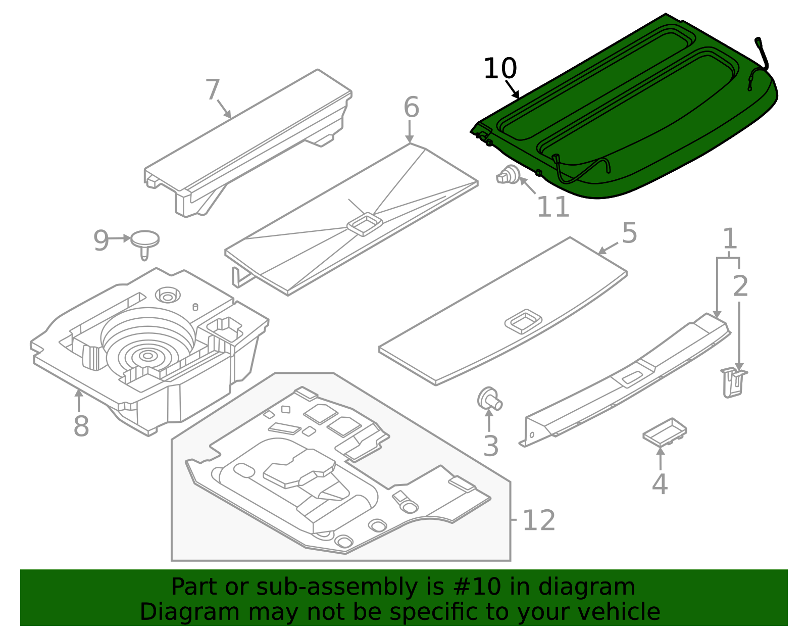 Genuine Cargo Cover - 79910-5MP1A | NissanParts.cc | Nissan Parts