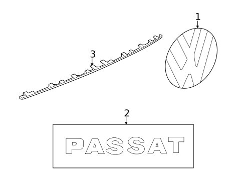 Exterior Trim - Trunk for 2022 Volkswagen Passat #0