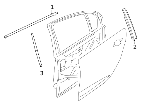 Exterior Trim - Rear Door for 2009 Pontiac G8 #0