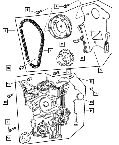 Timing Belt and Cover for 2007 Dodge Durango #0
