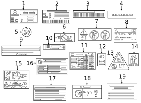Labels for 2021 Mercedes-Benz AMG&reg; GT 43 #0