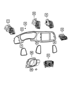 6TC75AAAAA - Interior Trim: Instrument Cluster Bezel for Mopar Image