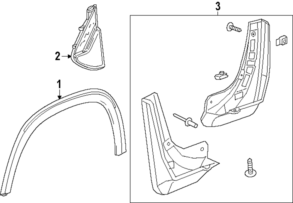 お客① 11足 2024-2025 GMC Acadia Corner Molding 26480970 | OEM Parts Online