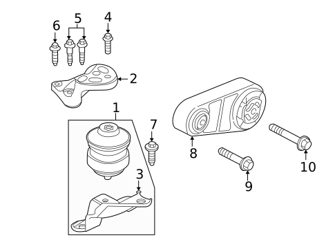 Engine Mounting for 2005 Jaguar X-Type #0