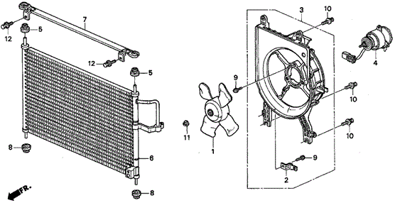 A/C Condenser (V6) for 1996 Acura TL #0