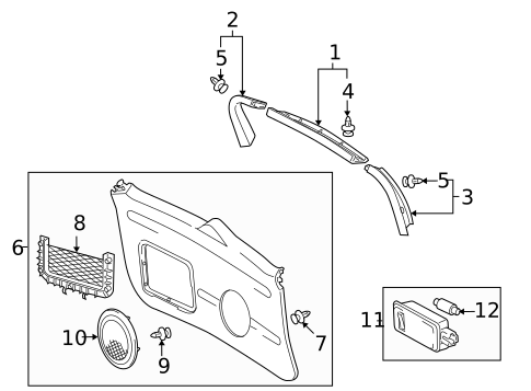 Interior Trim - Back Door for 2007 Toyota RAV4 #0