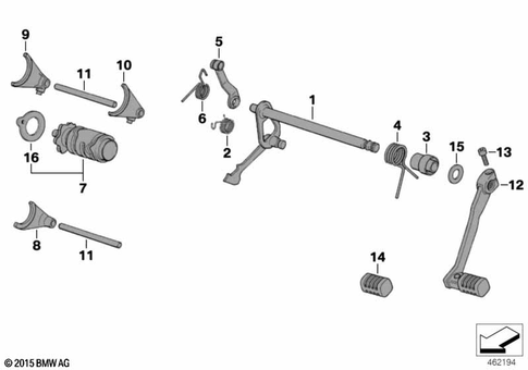 Outside Shift-Control Components for 2003 BMW-Motorrad F 650 GS #0
