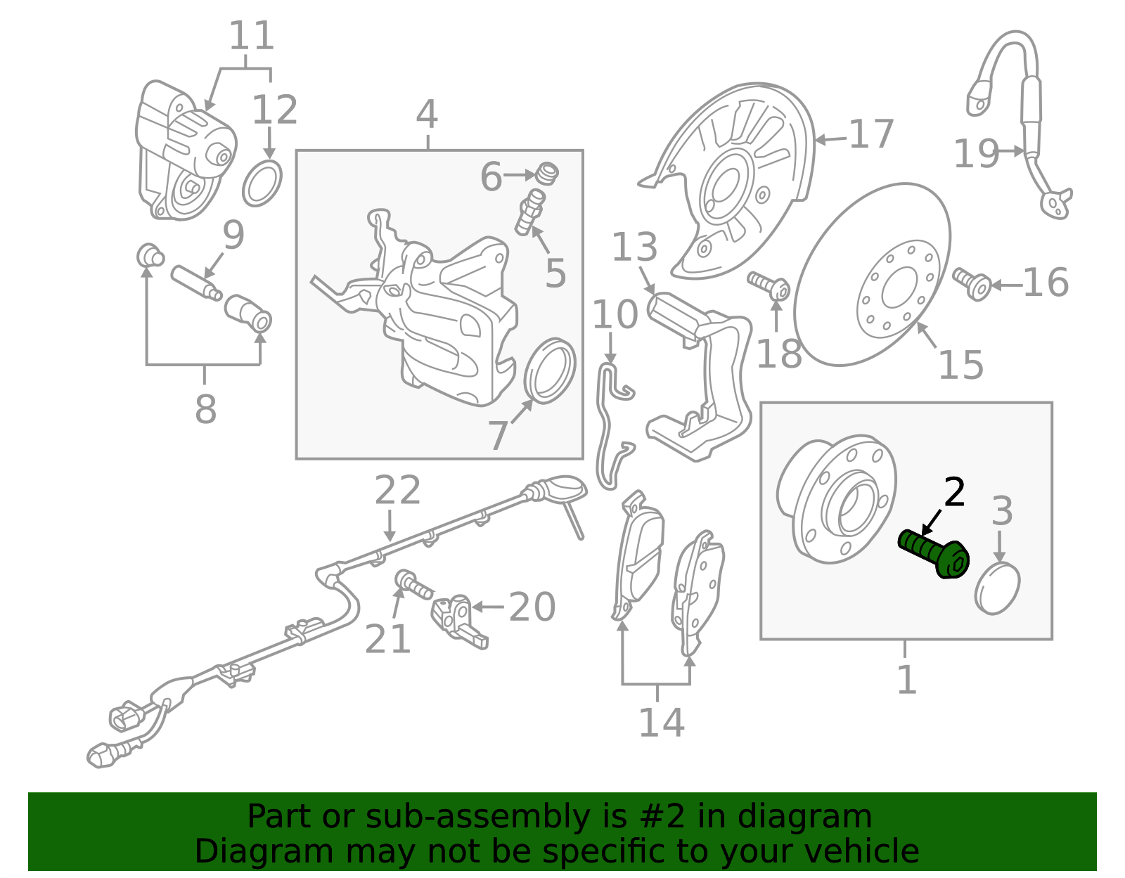 2006-2024 Audi Axle Bolt WHT-007-150 | Audi USA Parts