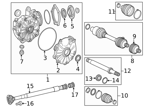 CARRIER & FRONT AXLES for 2007 Mercedes-Benz S600 #2