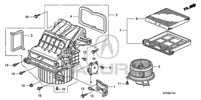 Heater Blower for 2009 Acura RDX #0