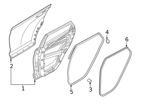 Door & Components for 2017 Hyundai Tucson #1