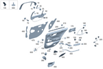 2237301707 - Rear Door: Trim, Window Frame for Mercedes-Benz Image