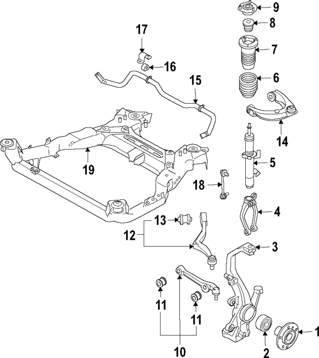 GP9A34900D - : Strut for Mazda Image