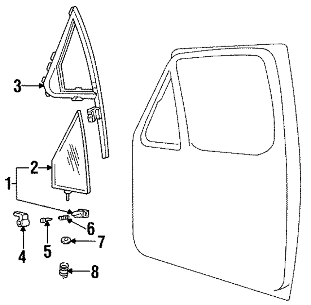 F2TZ1521406A - Body: Vent Assembly for Ford: Bronco, F-150, F-250, F-250 HD, F-350, F-Super Duty Image