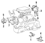 4505372 - Engine: Front Mount for Dodge: Caravan, Grand Caravan, Mini Ram Image