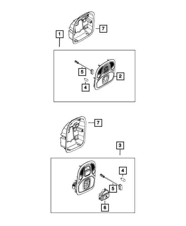 6AP47MS7AA - : Overhead Console for Mopar Image