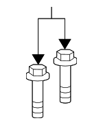 25621189 - Suspension: Stabilizer Bar Bolt for Buick: Lucerne | Cadillac: DTS | Oldsmobile: 88, Aurora, LSS, Regency Image image