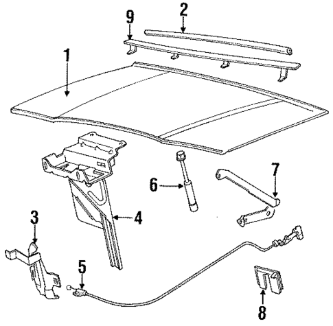 Exterior Trim - Hood for 1997 Lincoln Town Car #0