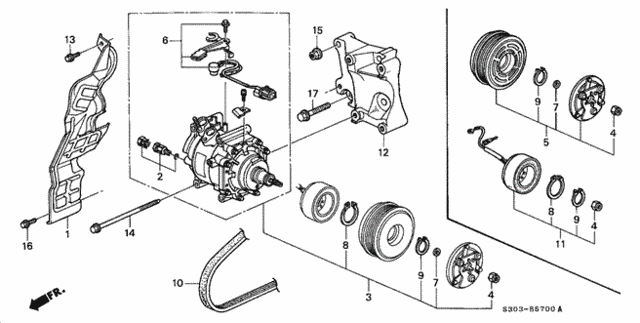 A/C Compressor for 2000 Honda Prelude #0