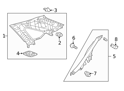 Interior Trim - Quarter Panels for 2011 Lexus RX350 #0
