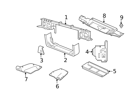 Radiator Support for 2004 Mercury Marauder #0