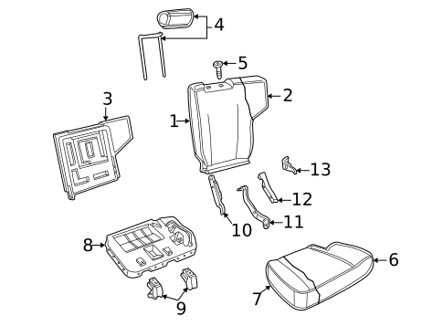 Rear Seat Components for 2002 Ford Explorer Sport #0